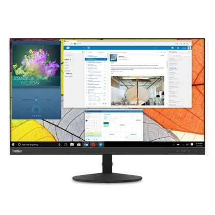 27" LENOVO ThinkVision S27q-10, Black, IPS 2560x1440, 60Hz, 4ms 350cd, 3M:1, HDMI+DP+AudioOut