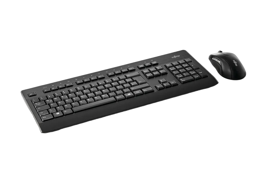 Клавиатура и мышь Fujitsu LX900, Беспроводное, Чёрный