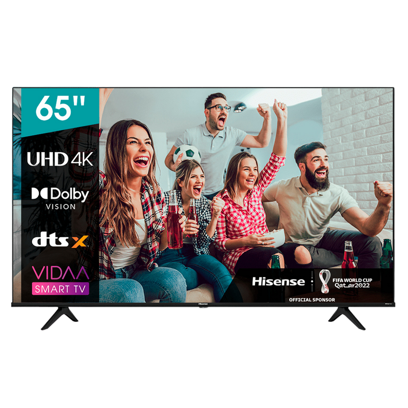 65" LED SMART TV Hisense 65A6BG, Real 4K, 3840x2160, VIDAA OS, Black