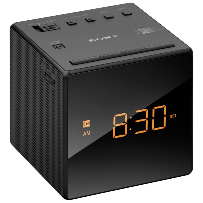 SONY ICF-C1T, Black, Clock Radio with dual alarm, AM/FM