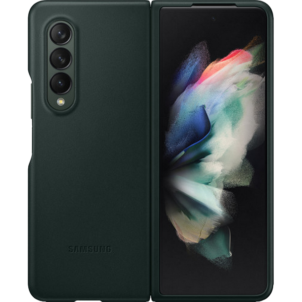 Original Sam. Leather cover Galaxy Z Fold 3, Green
