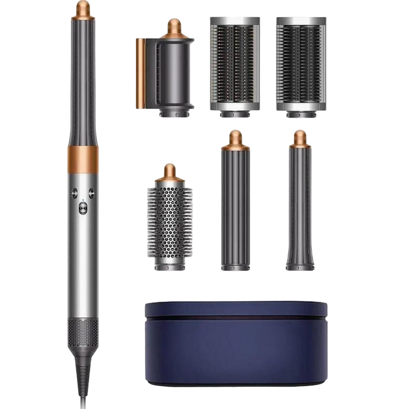 Hair Hot Air Styler set Dyson Airwrap HS05 Complete Set Long - Nickel Copper