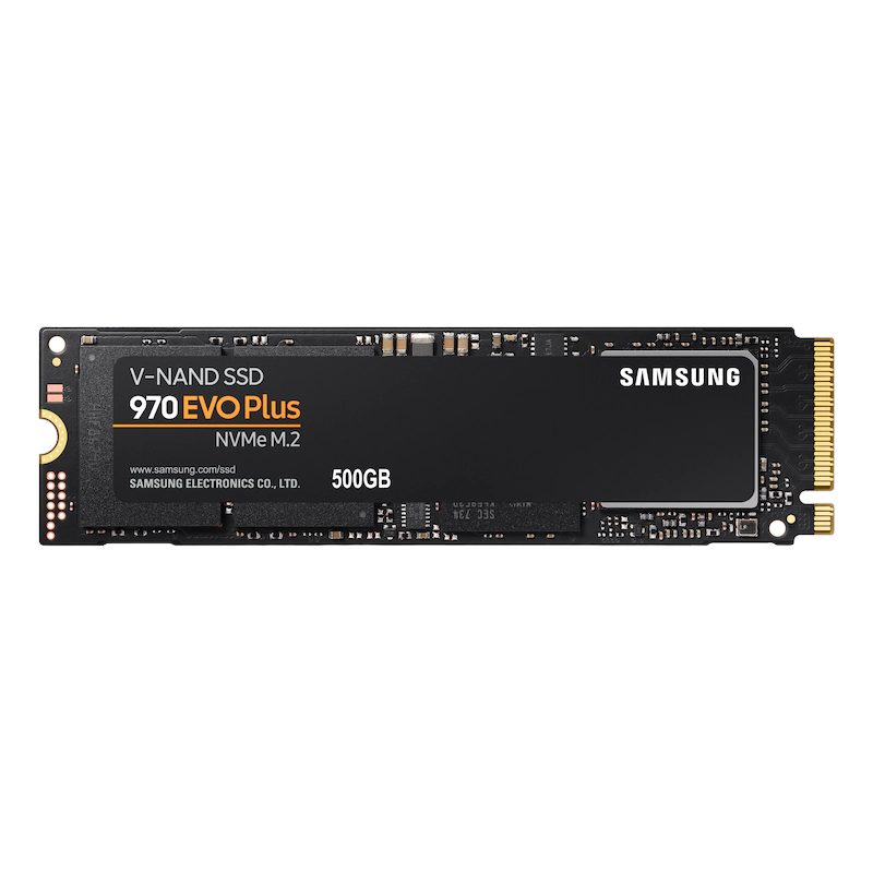.M.2 NVMe SSD  500GB  Samsung 970 EVO Plus [PCIe 3.0 x4, R/W:3500/3200MB/s, 480/550K IOPS, Phx, TLC]