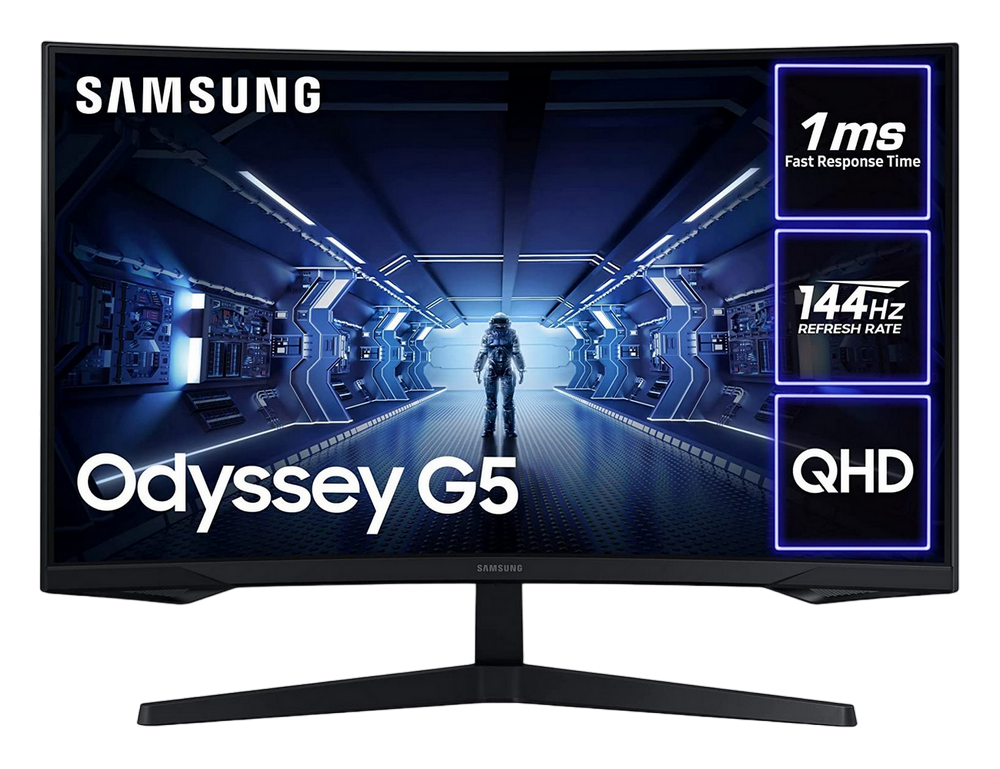 27" Игровой монитор Samsung C27G55TQ, VA 2560x1440 WQHD, Чёрный