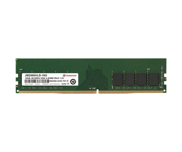 16GB DDR4-  2666MHz Transcend PC21300, CL19, 288pin DIMM 1.2V