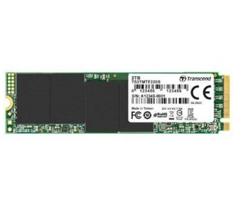 .M.2 NVMe SSD 2.0TB  Transcend 220S [PCIe 3.0 x4, R/W:3500/3200MB/s, 340/360K IOPS, 4400TBW, 3DTLC]