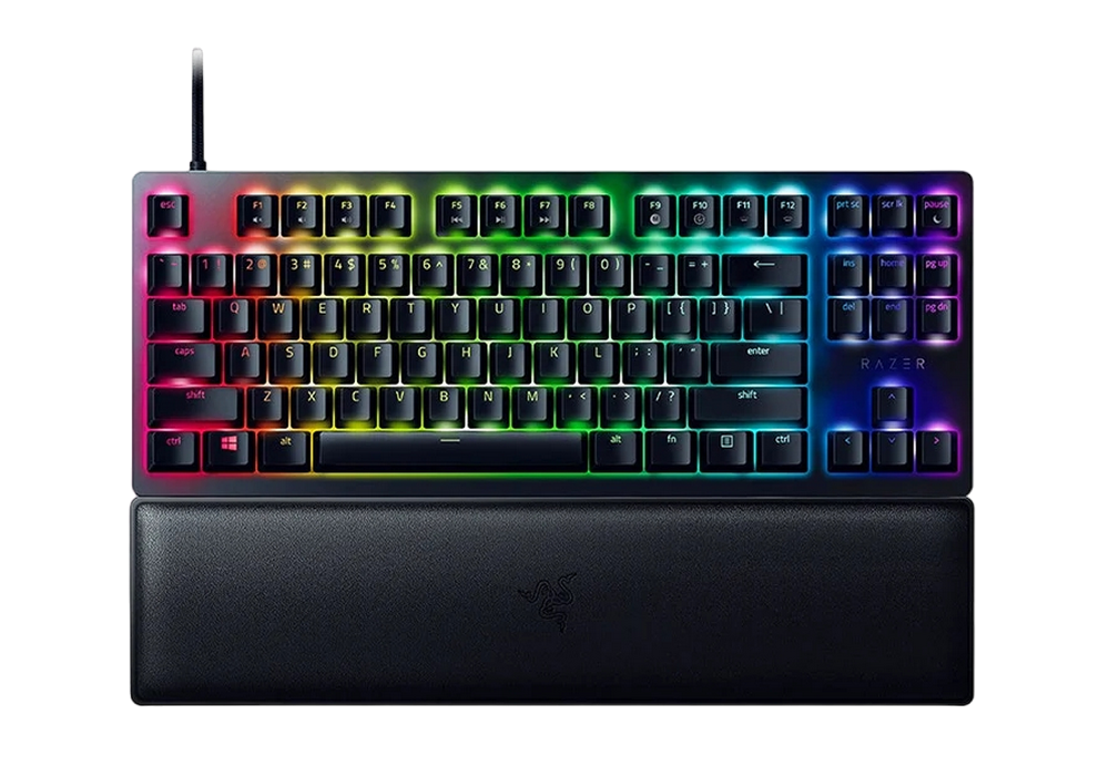 Gaming Keyboard Razer Huntsman V2, TLK, Mechanical, Optical Linear SW, Aluminum top, Macro, Wrist Re