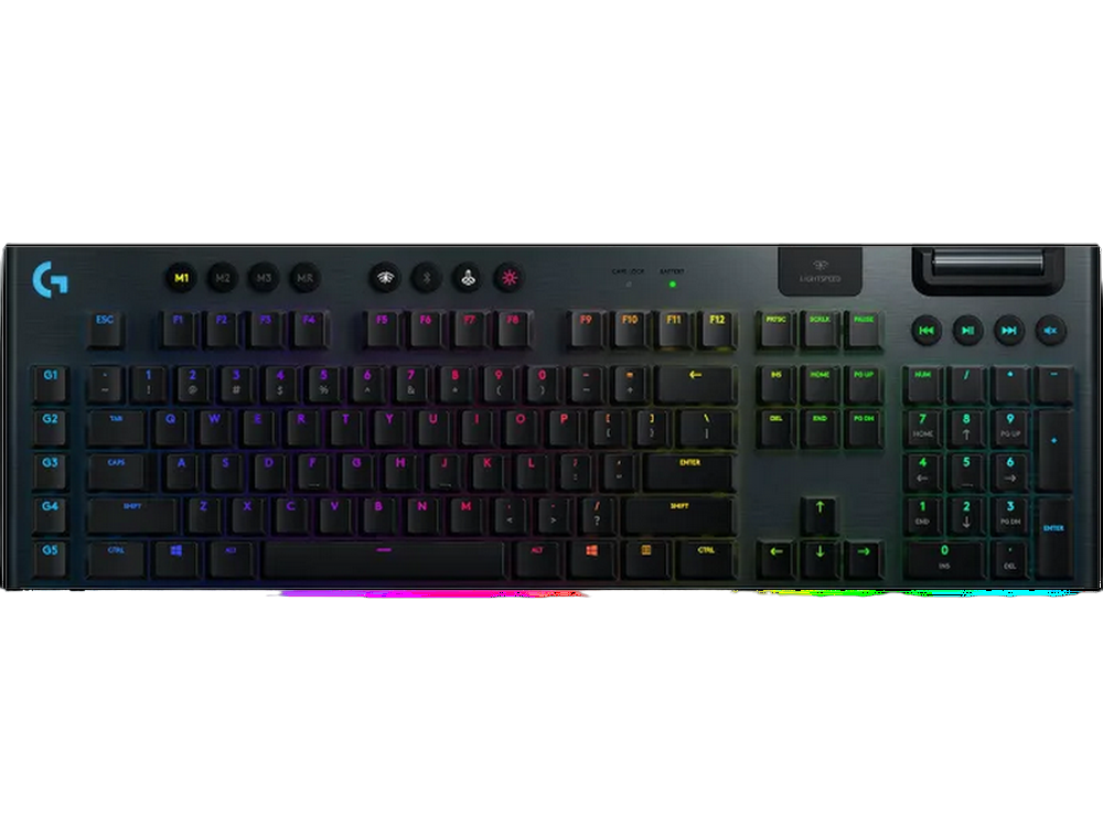 Gaming Wireless Keyboard Logitech G915, Mechanical, Ultra thin, GL Tactile, Aluminum, Media сontrols