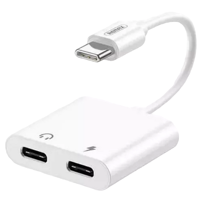 Audio Adapter Remax Type-C to Type-C & Type-C, RL-LA11a, White