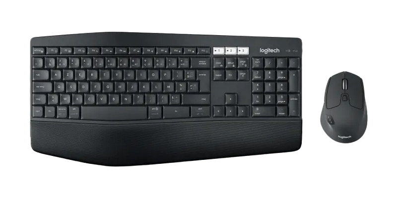 Wireless Keyboard & Mouse Logitech MK850, Curved keyframe, Quiet typing, Concave keys, Palm rest, 10