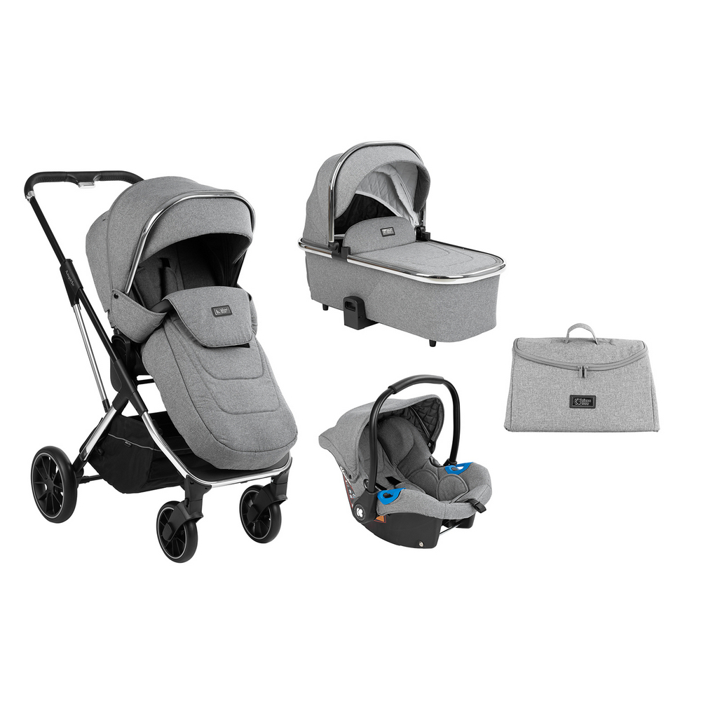 Stroller Kikka Boo 3 in 1 Angele, Chrome Grey..