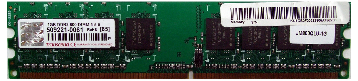 1GB DDR2  800MHz Transcend PC6400, ..