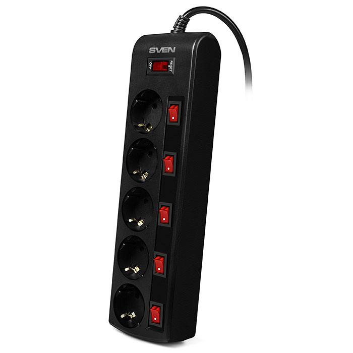 Surge Protector   5 Sockets,  3.0m,   Sven 