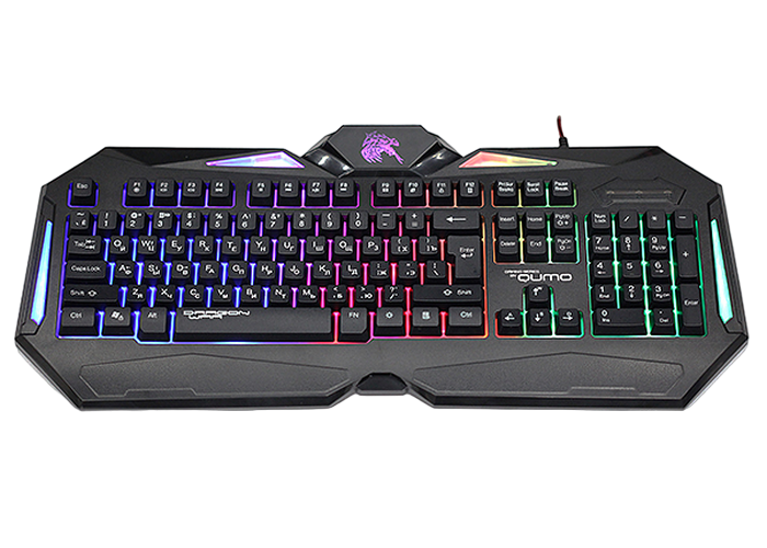 Gaming Keyboard Qumo Spirit, 12 Fn keys, 19-KRO, Wrist rest, Backlight, Black, USB