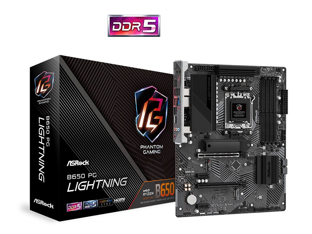 Cumpara  Plăci de bază - MB AM5 ASRock B650 PG LIGHTNING ATX..