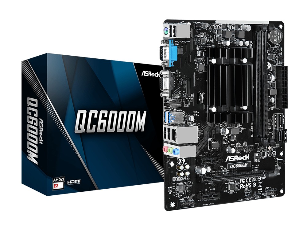 Cumpara  Plăci de bază - MB ASRock QC6000M (Quad-Core AMD E2-6110/2xDD..