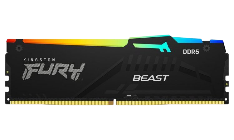 Оперативная память Kingston FURY Beast RGB, DDR5 SDRAM, 5200 МГц, 16Гб, KF552C40BBA-16