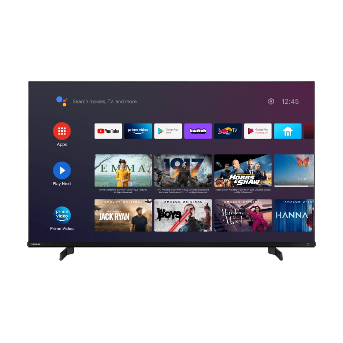 50" LED SMART TV TOSHIBA 50QA4263DG, QLED 3840x2160, Android TV, Black