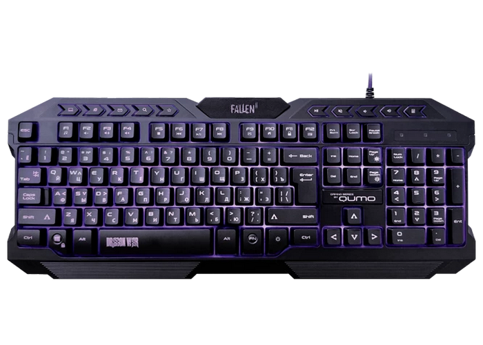 Gaming Keyboard Qumo Fallen II, Multimedia, Anti-ghosting, Backlight, Black, USB