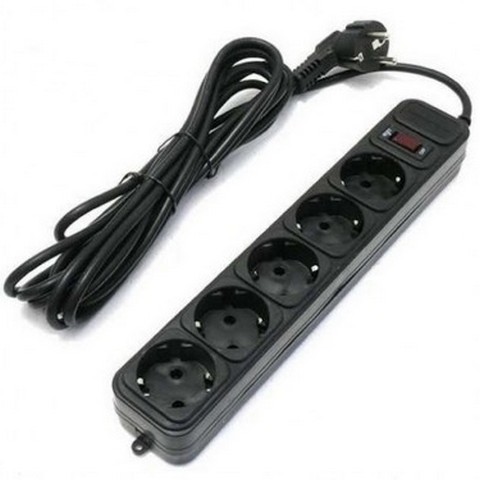 Surge Protector 5 Sockets,  3.0m, Ultra Power, black, UP3-B-10PPB