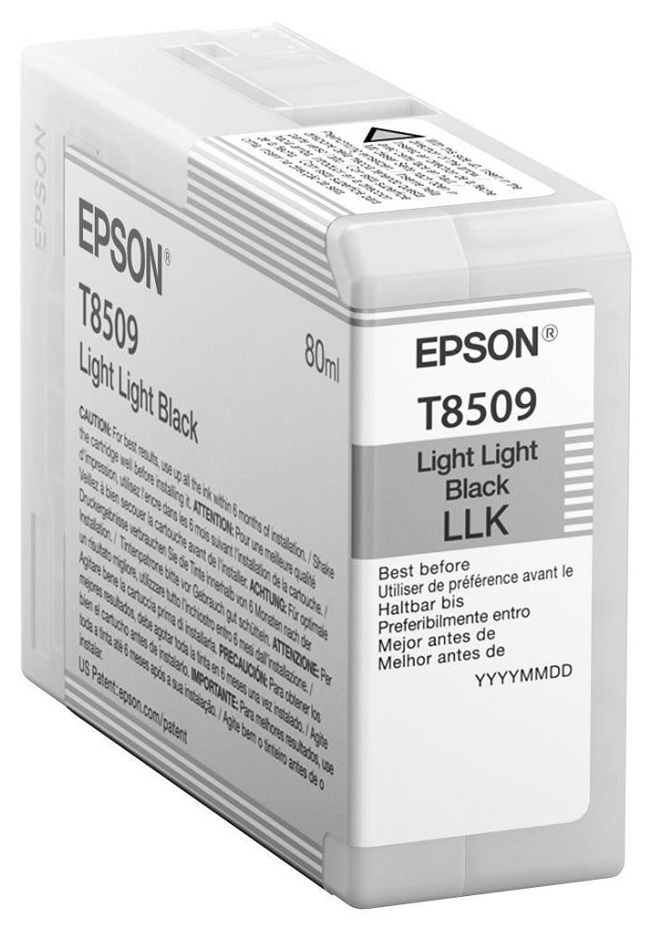Картридж чернильный Epson T850 UltraChrome HD, 80мл, Светло-серый