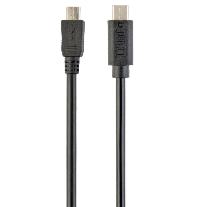 Cable  Type-C/microUSB2.0, CM/BM, 1.0 m, Cablexpert, Black, CCP-USB2-mBMCM-1M