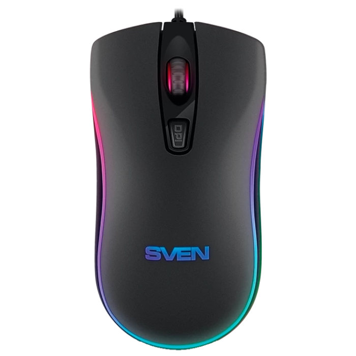 Mouse SVEN RX-530S Silent, Optical, 800-3200 dpi, 6 buttons, Ambidextrous, Black