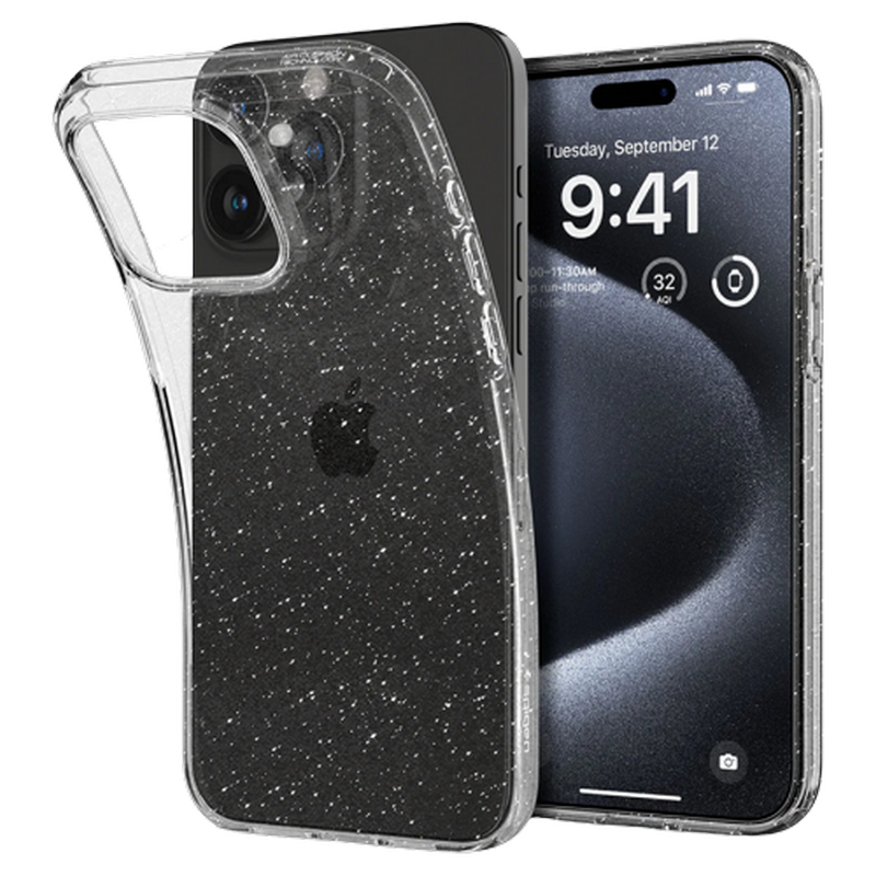 Spigen iPhone 15 Pro, Liquid Crystal, Glitter Crystal