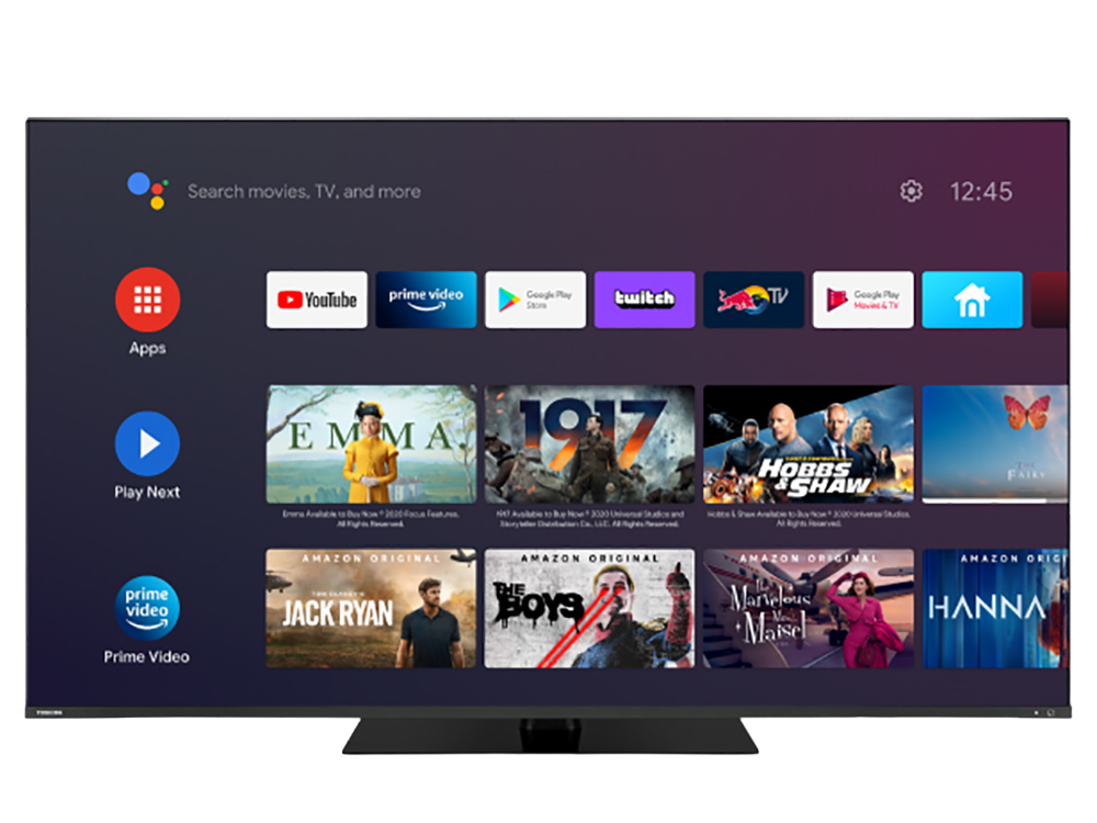 65" LED SMART TV TOSHIBA 65QA7D63DG, QLED 3840x2160, Android TV, Black