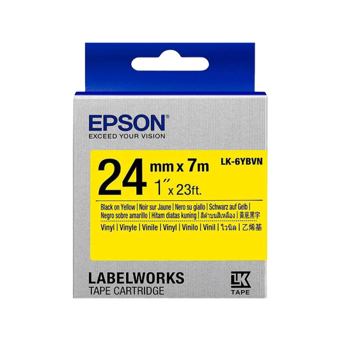 Cumpara  Cartușe de panglică pentru imprimarea autocolantelor - Tape Cartridge EPSON LK-6YBVN; 24mm/7m Vinyl,..