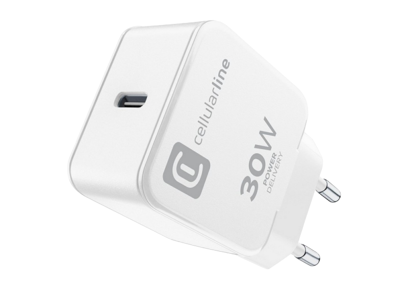 Wall Charger Cellularline, Type-C, 30W, White