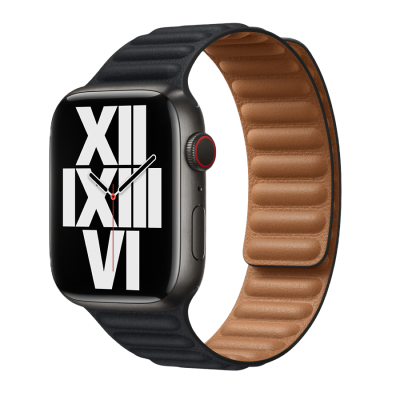 Strap Apple Watch 45mm Midnight Leather Link ..