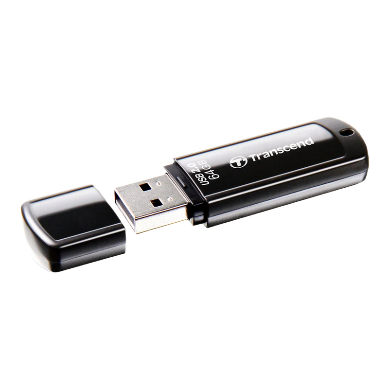 64GB USB2.0 Flash Drive Transcend "JetFlash  350", Black, Classic Cap (R/W:20/10MB/s)