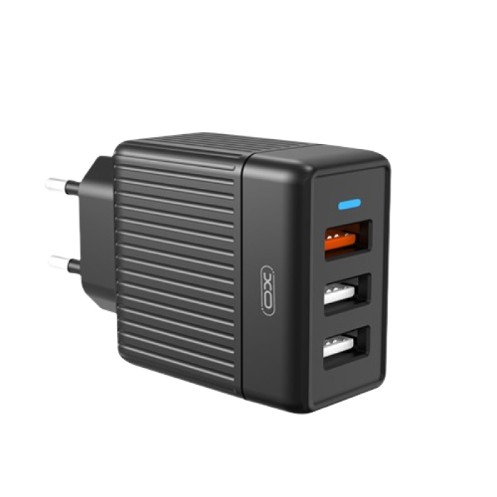 Wall Charger XO, 3USB, Q.C3.0 18W, L58, Black