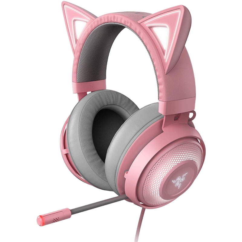 Gaming Headset Razer Kraken Kitty, 50mm drivers, 20-20kHz, 32 Ohm, 109db, 408g, ANC, Stream Reactive