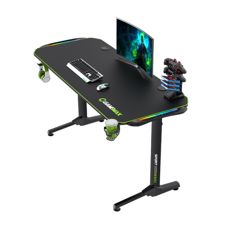 Gaming Desk Gamemax D140-Carbon RGB, 140x60x7..