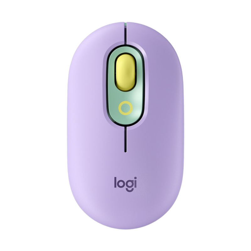 Wireless Mouse Logitech POP, Optical, 1000-4000 dpi, 4 buttons, Slim, 2,4 /BT, 1xAA, Mint