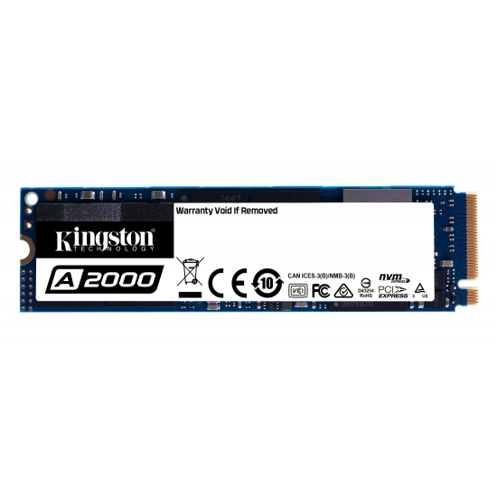 .M.2 NVMe SSD 500GB Kingston A2000 [PCIe 3.0 x4, R/W:2200/2000MB/s, 180/200K IOPS, SM2263, 3DTLC]