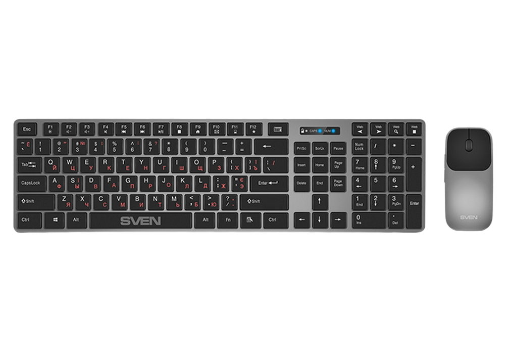 Клавиатура и мышь SVEN KB-C3000W, Беспроводное, Чёрный
