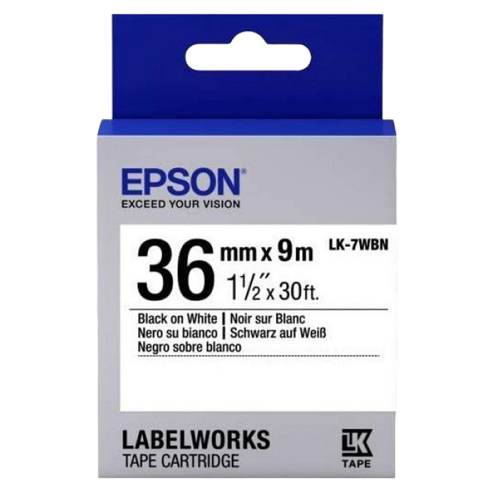 Cumpara  Imprimante / Scanere / MFD - Tape Cartridge EPSON LK7WBN; 36mm/9m Standard..