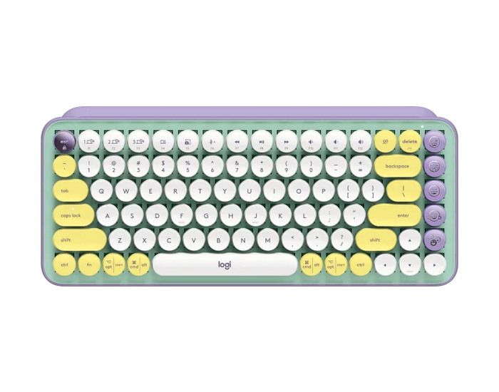 Wireless Keyboard Logitech POP Keys, Mechanical, Compact design, F- keys, Emoji Keys, 2xAAA, 2.4Ghz+