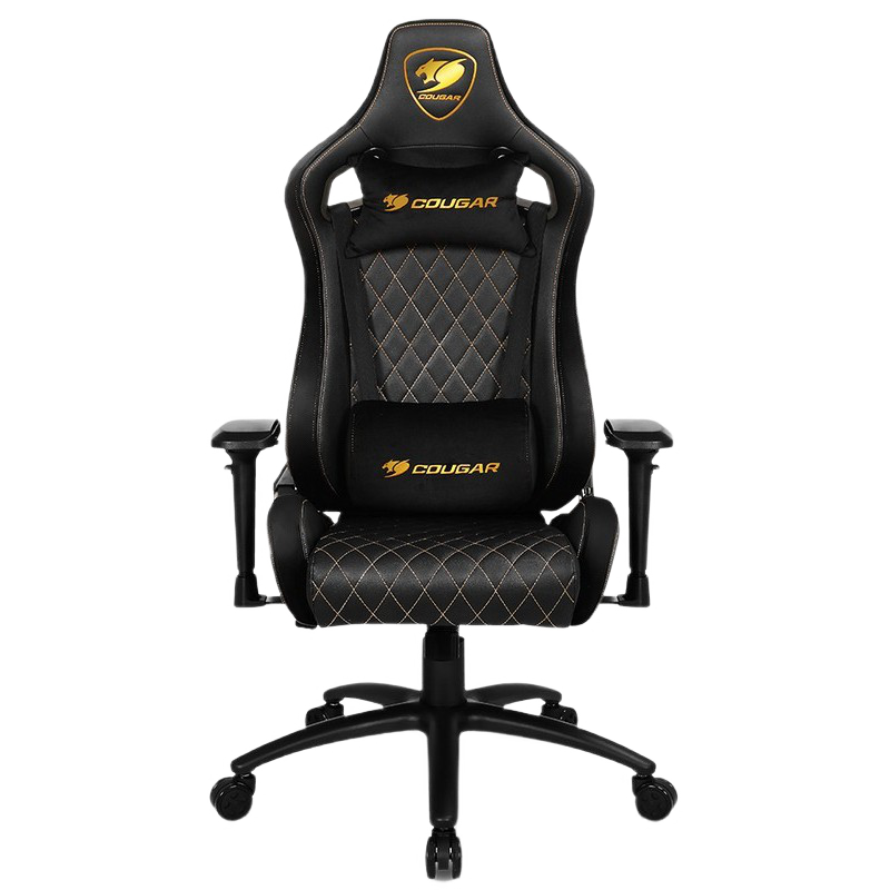 Игровое кресло Cougar Armor S, ПВХ Кожа, Черный/Золотой