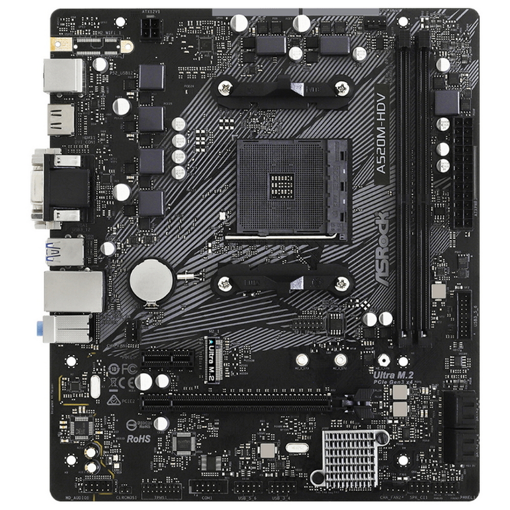 Cumpara  Plăci de bază - MB AM4 ASRock A520M-HDV  mATX..