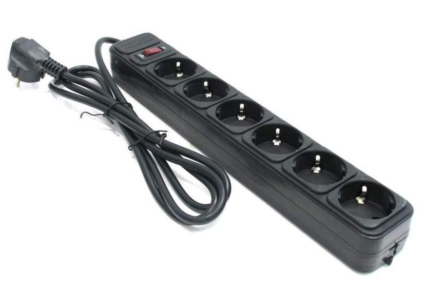 Surge Protector 6 Sockets,  4.5m, Ultra Power, black, UP6-B-15PPB