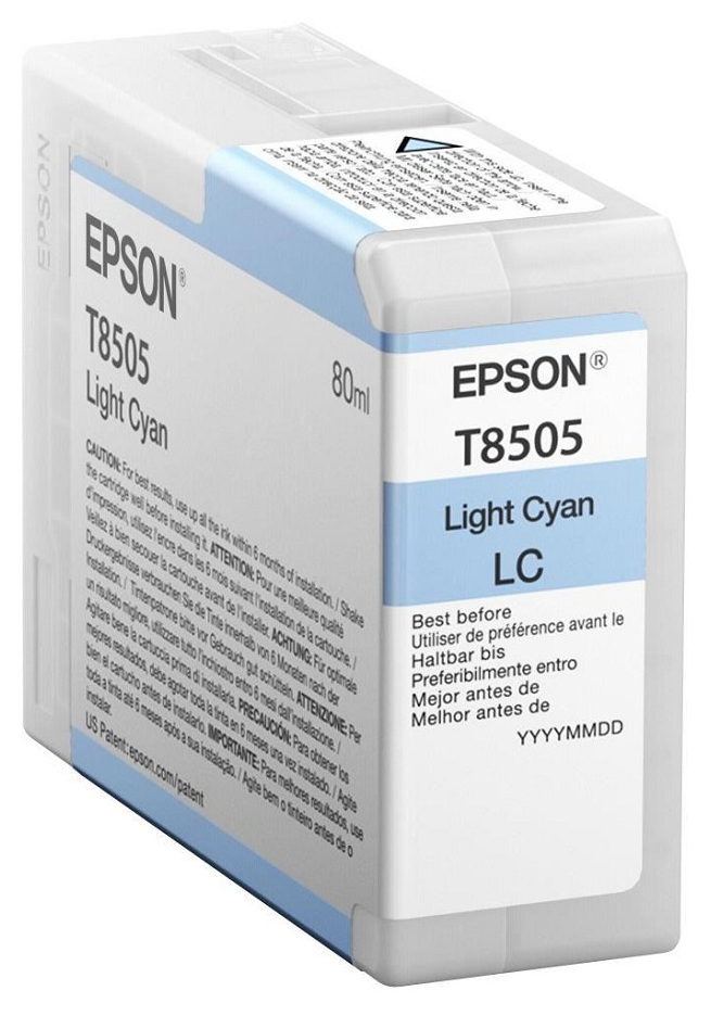 Картридж чернильный Epson T850 UltraChrome HD, 80мл, Светло-Голубой