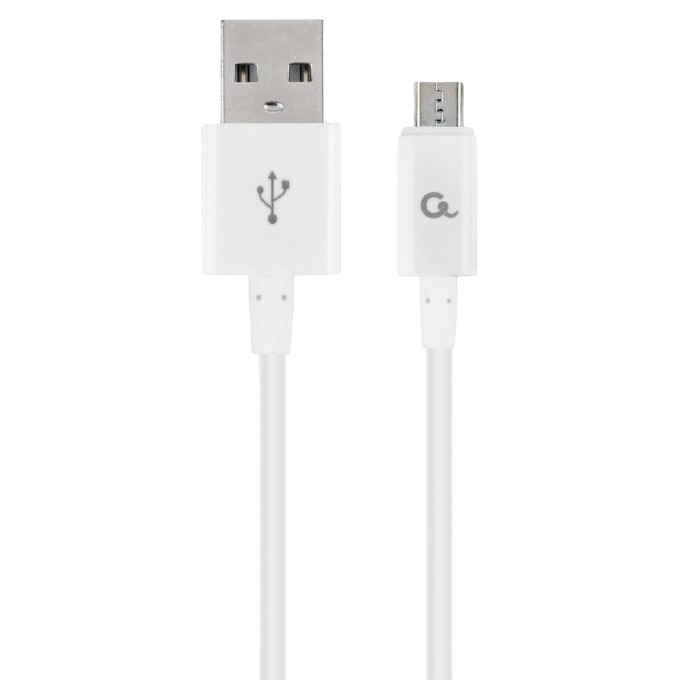 Blister MicroUSB/USB2.0, 2.0 m, Cablexpert White, CC-USB2P-AMmBM-2M-W
