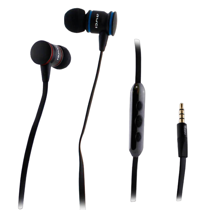 Awei earphones, TE-200Vi, Black