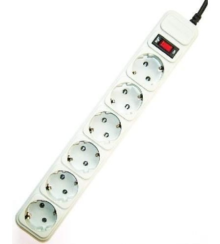 Surge  Protector Gembird SPG6-B-10C, 6 Sockets, 3.0m, up to 250V AC, 16 A, safety class IP20, Grey