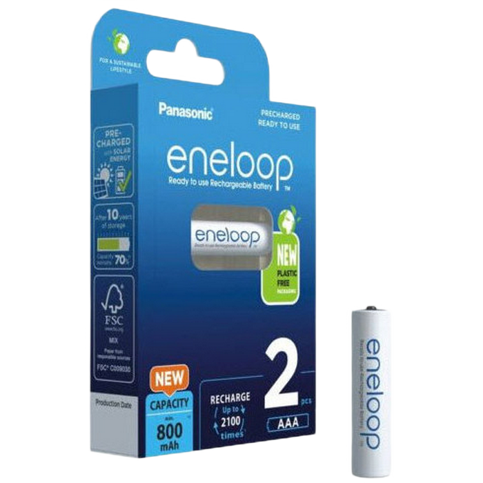 Cumpara  Батарейки - AAA  Eneloop 800mAh, Blister*2, Panasonic, BK..