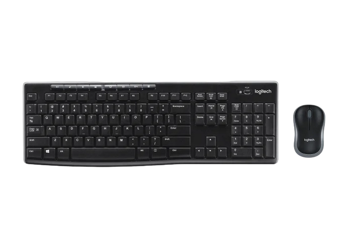 Wireless Keyboard & Mouse Logitech MK270, Media keys, Spill-resistant, 1000dpi, 3 buttons, 2xAAA/1xA